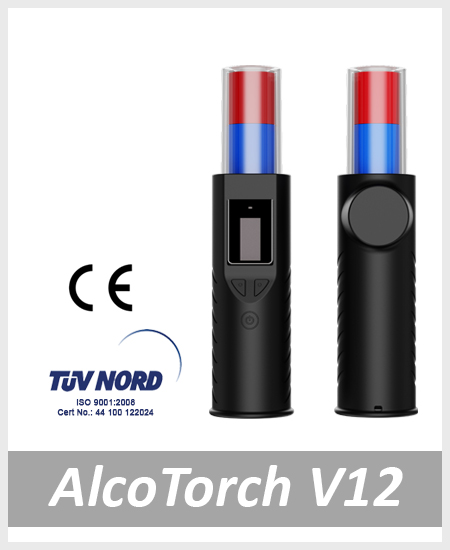 Breathalyzer torch with magnet Alcotorch V12